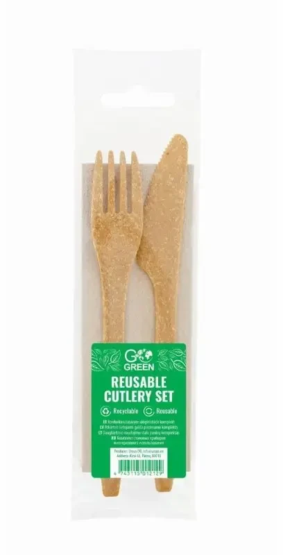 Gogreen Reusable cutlery set Go Žalias