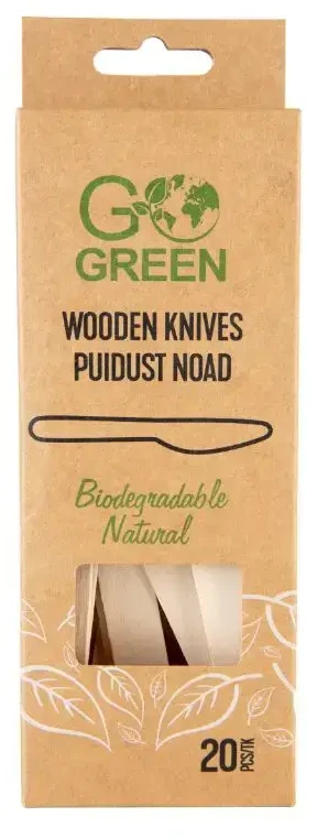 Gogreen Wooden knives Go Žalias 20 pcs/0,06kg