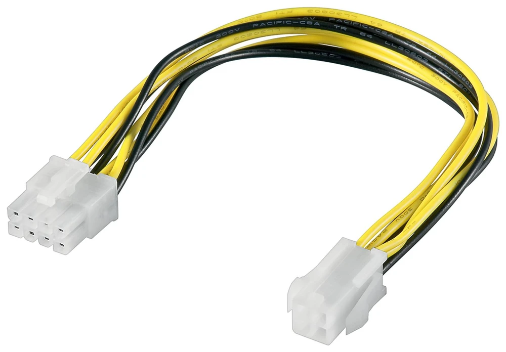 „Goobay“ | ATX12 P4 kompiuterio maitinimo laidas / adapteris; 4 kontaktų į 8 kontaktus