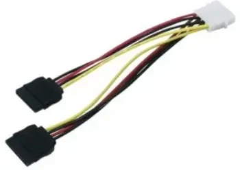 Goobay Maitinimo kabelis 1×5.25″ kištukas – 2xSATA lizdai, 0.15m