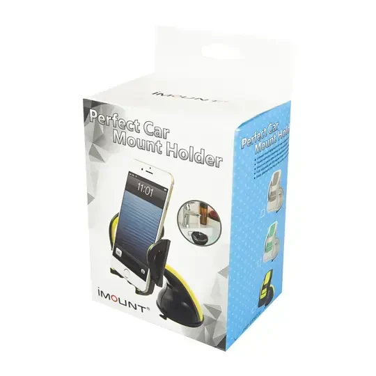 GoodBuy 15HD72 car phone holder with suction cup with 55-75 mm clamp baltas