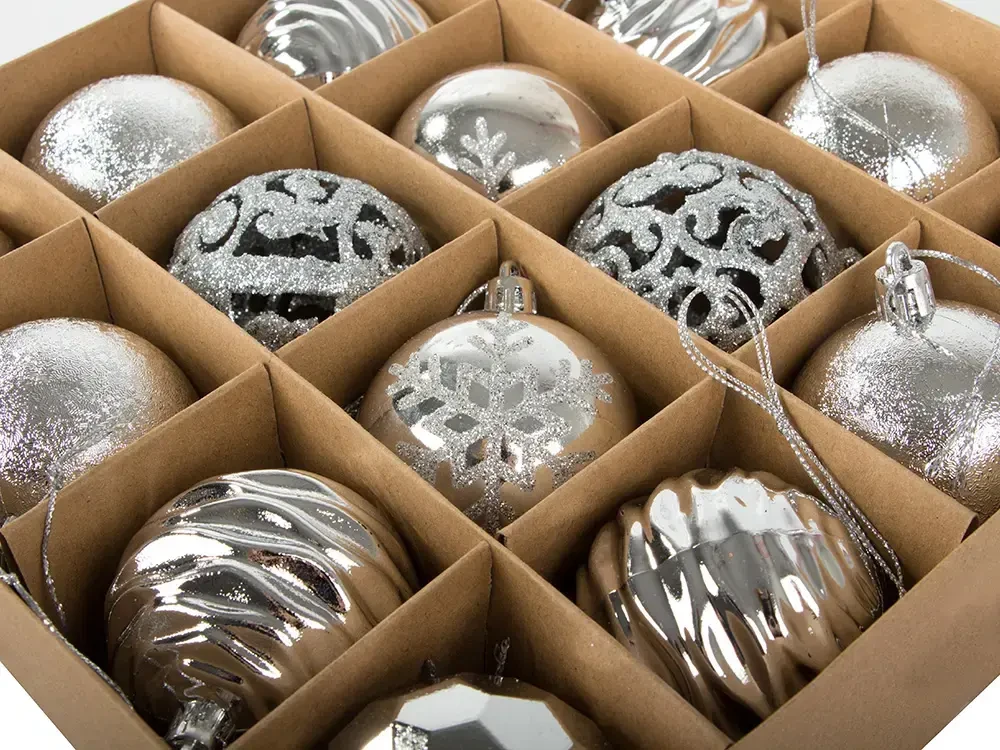 GoodBuy Christmas medžio decoration balls 16 pcs sidabrinis