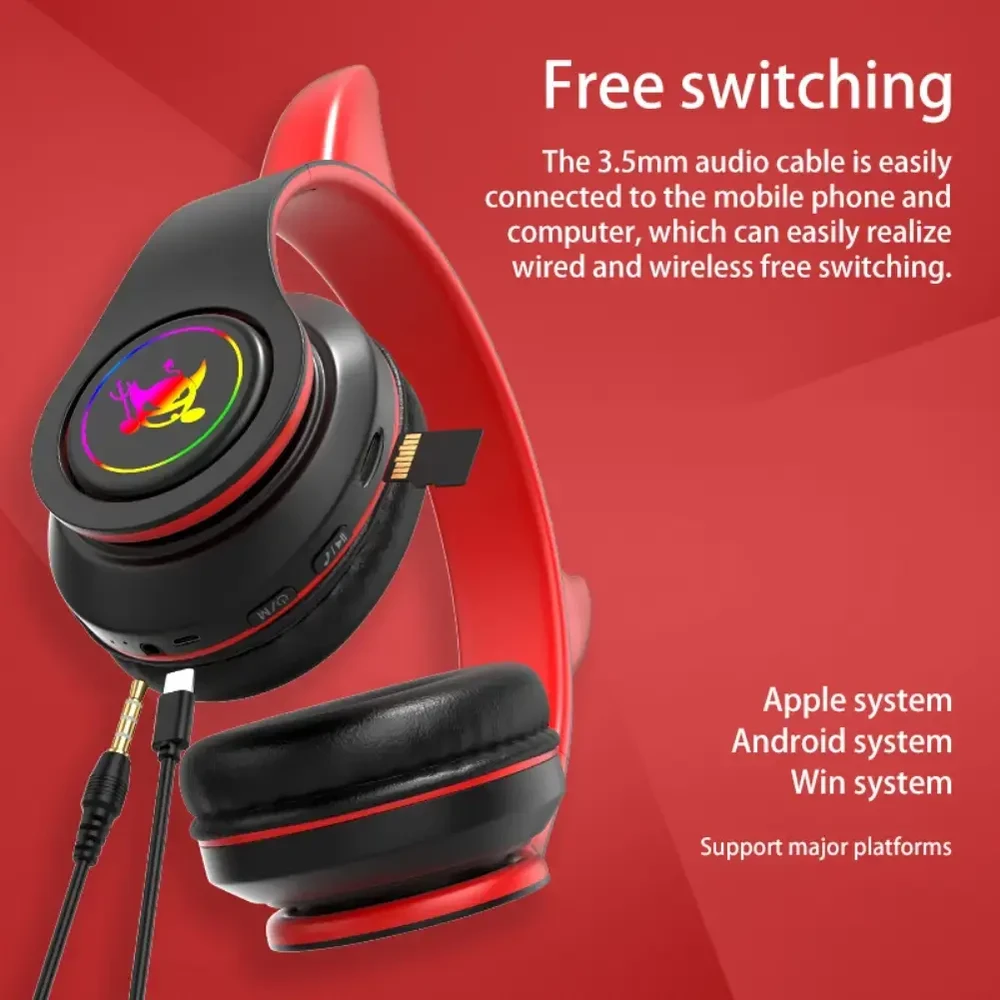 Ausinės Goodbuy Devil belaidės headsets skirta kids | bluetooth 5.0 | baltas