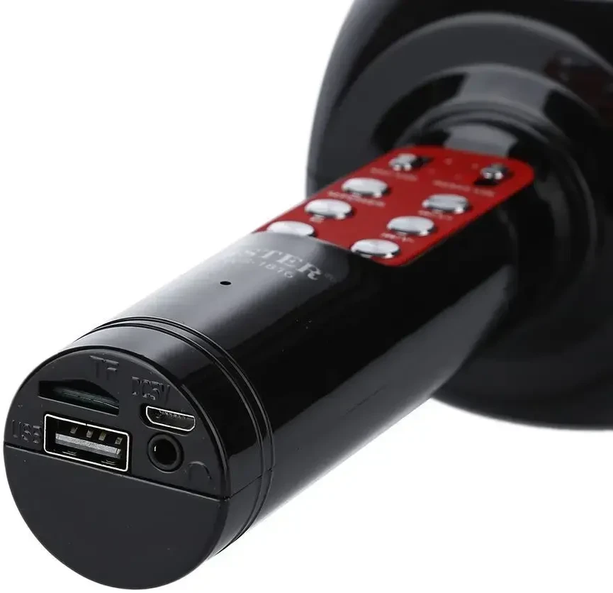 GoodBuy LED 360 karaoke mikrofons ar Bluetooth skaļruni | 5W Juodas