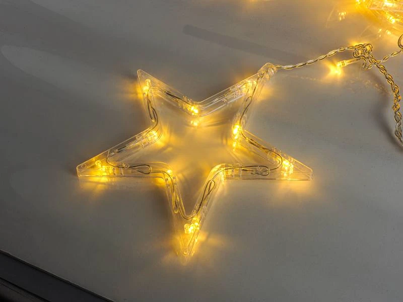 GoodBuy PR LED šviesos užuolaidos, žvaigždės ir mėnuliai, šilta balta šviesa