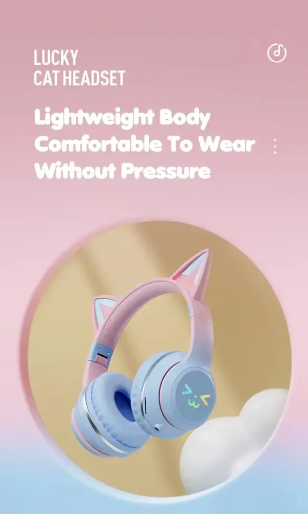 Ausinės Goodbuy Strange Eyes belaidės headsets skirta kids | bluetooth 5.1 juodas (Damaged Package) (Pažeista pakuotė)