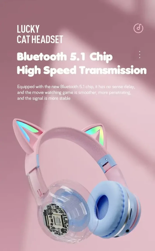 Ausinės Goodbuy Strange Eyes belaidės headsets skirta kids | bluetooth 5.1 juodas (Damaged Package) (Pažeista pakuotė)