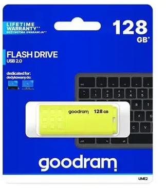 „GoodRam“ atminties kortelė 16 GB UME2 USB 2.0 geltona