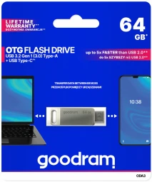 GOODRAM 64GB ODA3 Sidabrinis USB 3.0