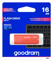 GOODRAM UME3-0160O0R11 GOODRAM atmintis USB UME3 16GB USB 3.0 Oranžinis