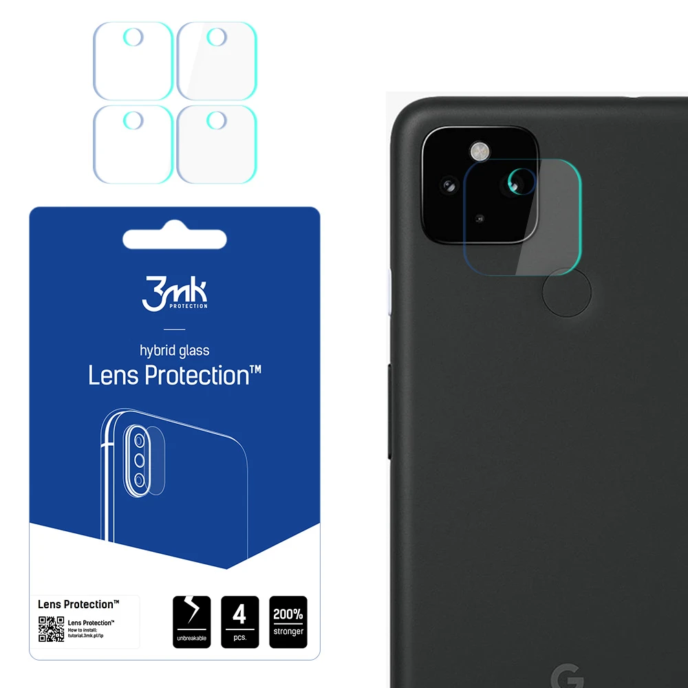 3Mk Protection 3MK LANKSČIAUS STIKLO LENŠYS GOOGLE PIXEL 4A HIBRIDINIS STIKLAS, skirtas 4 PC KAMERAI