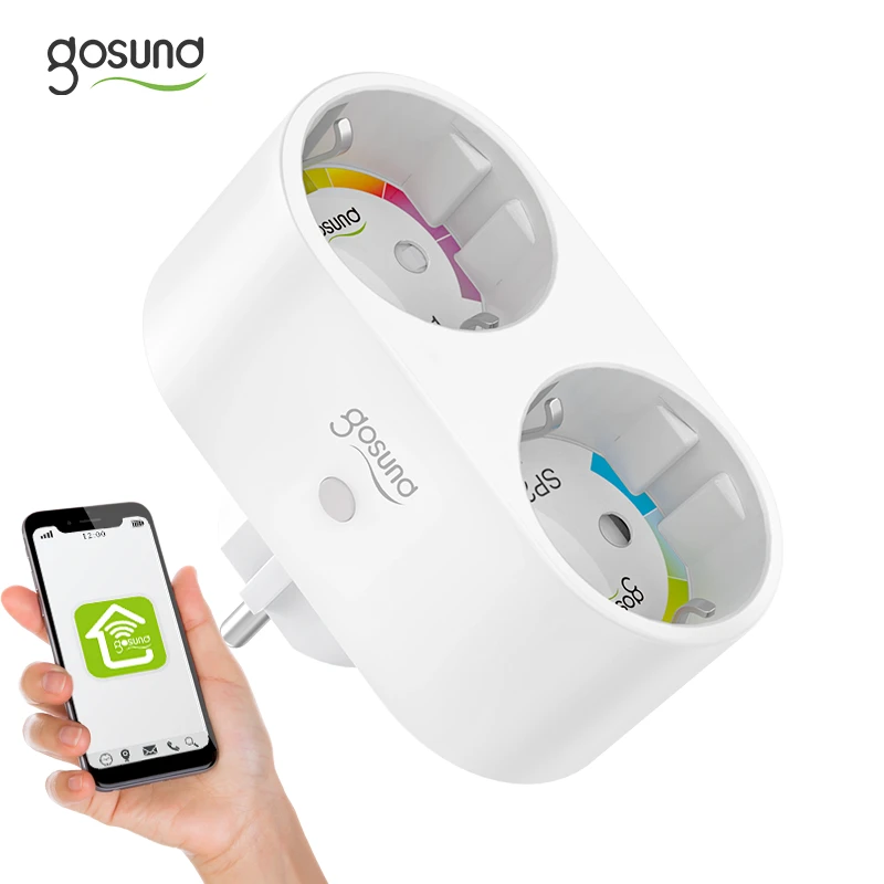 Gosund Nitebird Dvigubas išmanusis kištukas WiFi Gosund SP211 3500W 16A