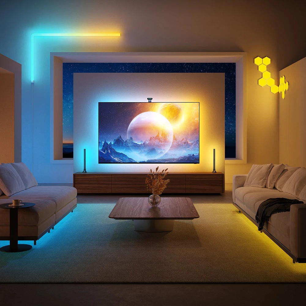 Govee H605C Envisual TV foninis apšvietimas T2 | LED juostelė | televizoriui 55-65 colių, RGBIC, Wi-Fi+Bluetooth