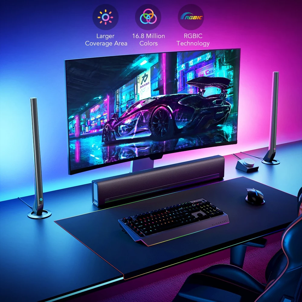 „Govee H6047“ išmaniosios LED juostelės žaidėjams
