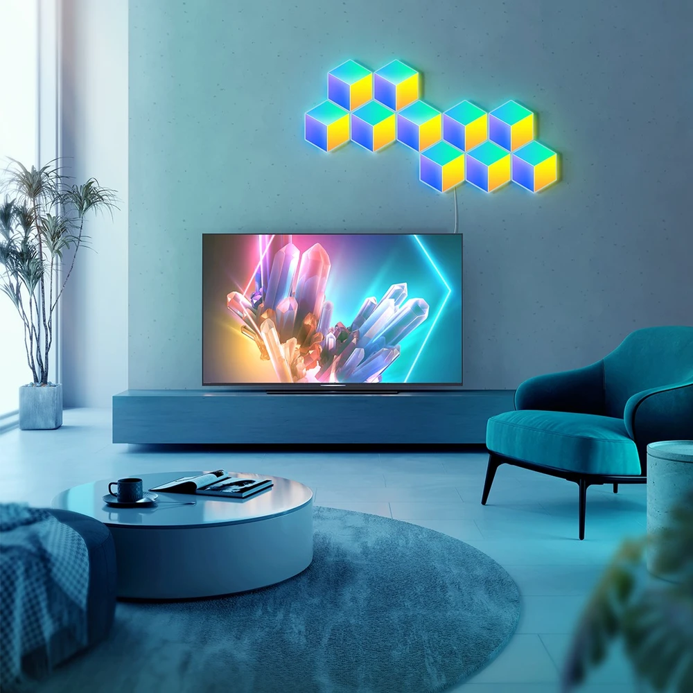 „Govee Glide Hexa Pro“ išmanusis sieninis šviestuvas su „Wi-Fi“ / „Bluetooth“ 72 W