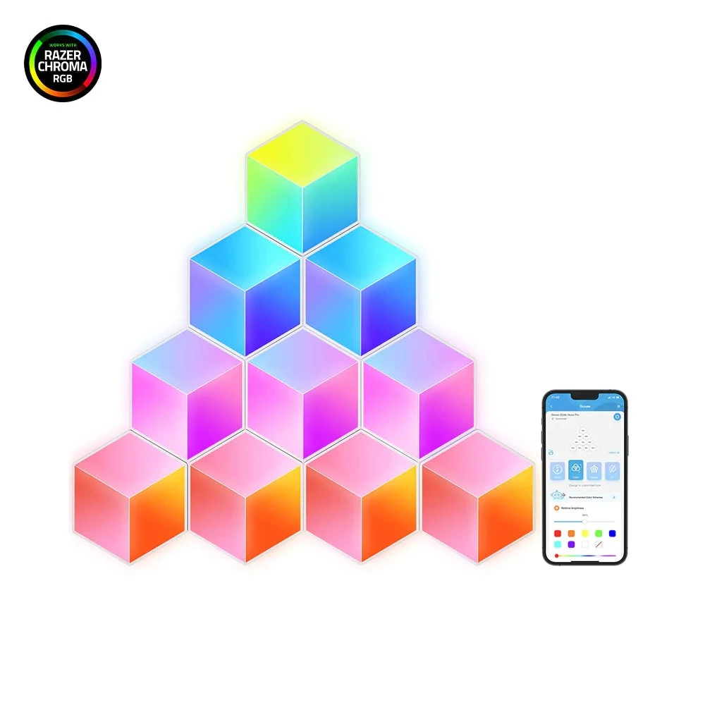 „Govee Glide Hexa Pro“ išmanusis sieninis šviestuvas su „Wi-Fi“ / „Bluetooth“ 72 W