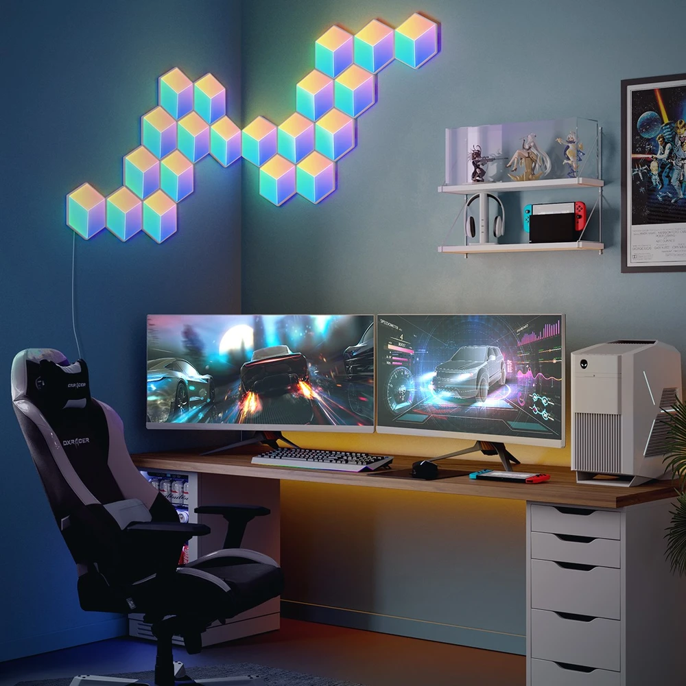 „Govee Glide Hexa Pro“ išmanusis sieninis šviestuvas su „Wi-Fi“ / „Bluetooth“ 72 W