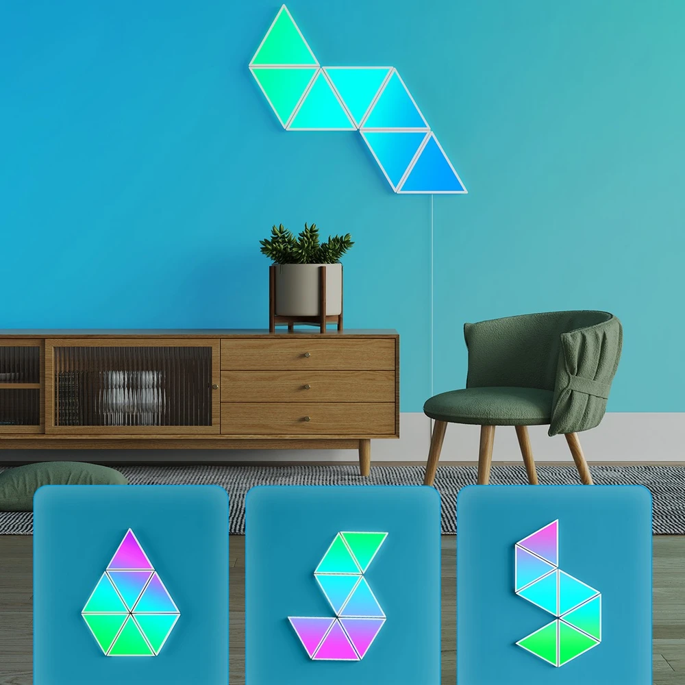 Ausinės Govee H6067 Glide Triangle | LED panelės | RGBIC