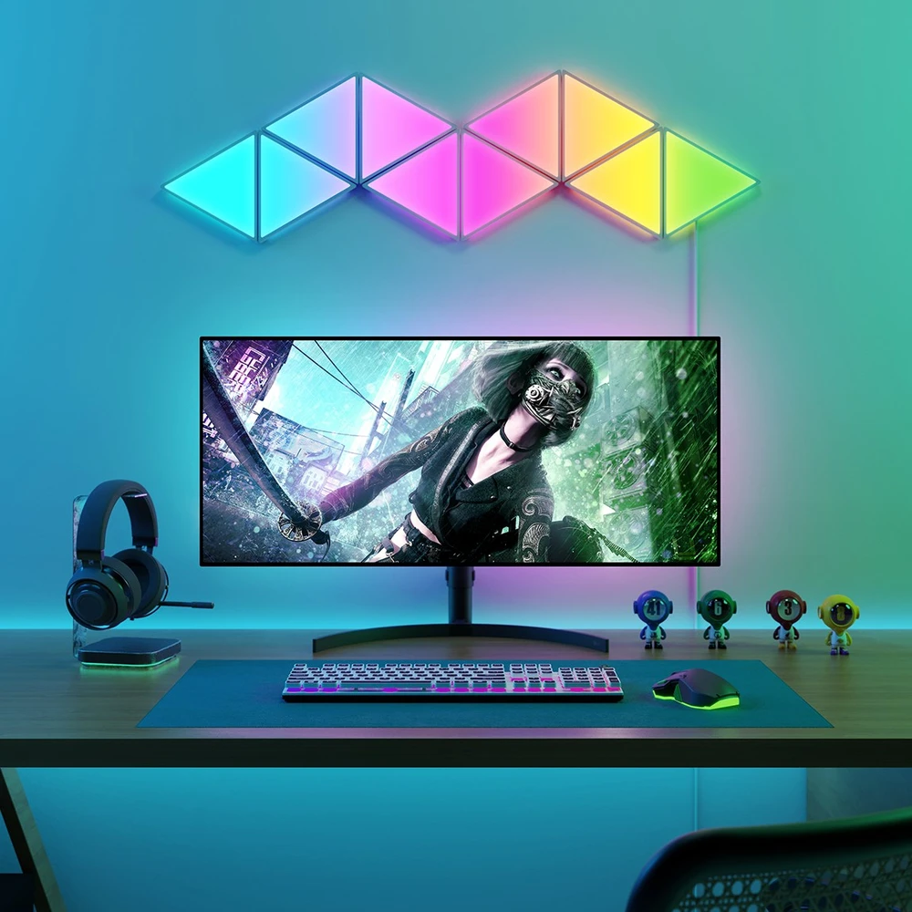 Ausinės Govee H6067 Glide Triangle | LED panelės | RGBIC