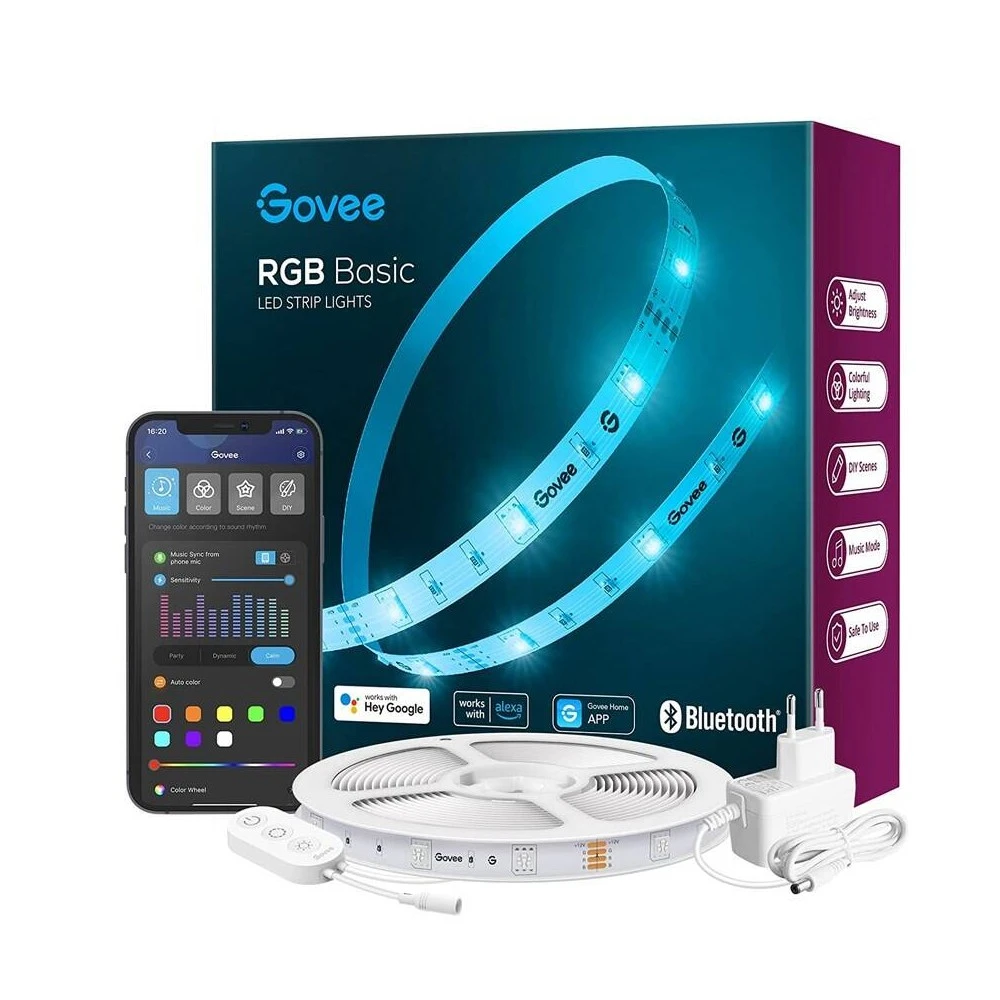 „Govee Basic“ 5 m LED stovas, RGB, „Wi-Fi“ H615A3A1
