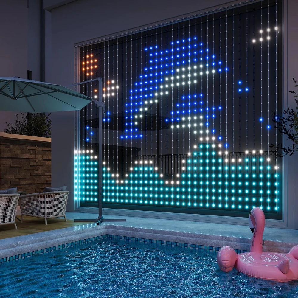 Govee H70B1 Užuolaidinis šviestuvas | LED užuolaida | „Wi-Fi“, „Bluetooth“, RGBIC, IP65