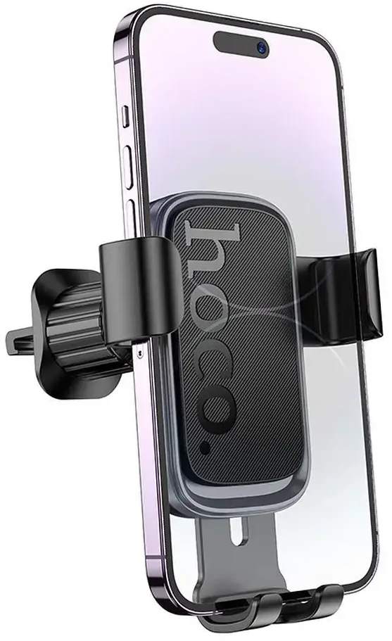 Gravity car phone holder Hoco air vent H80 juodas and pilka