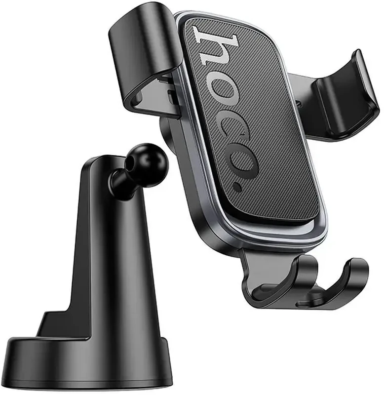 Gravity car phone holder Hoco dashboard H81 juodas and pilka