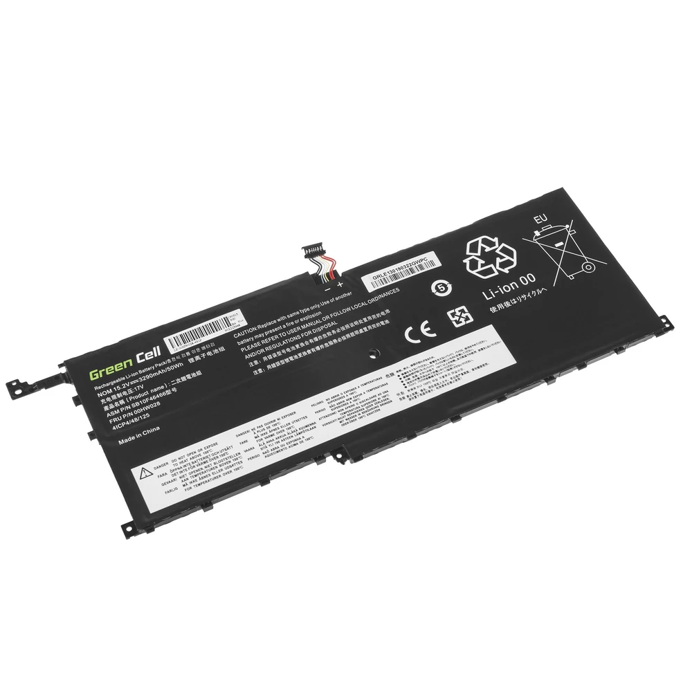 GREENCELL Baterija 00HW028, skirta Lenovo ThinkPad X1 Carbon 4th Gen Lenovo ThinkPad X1 Yoga 1st Gen. 2nd Gen.