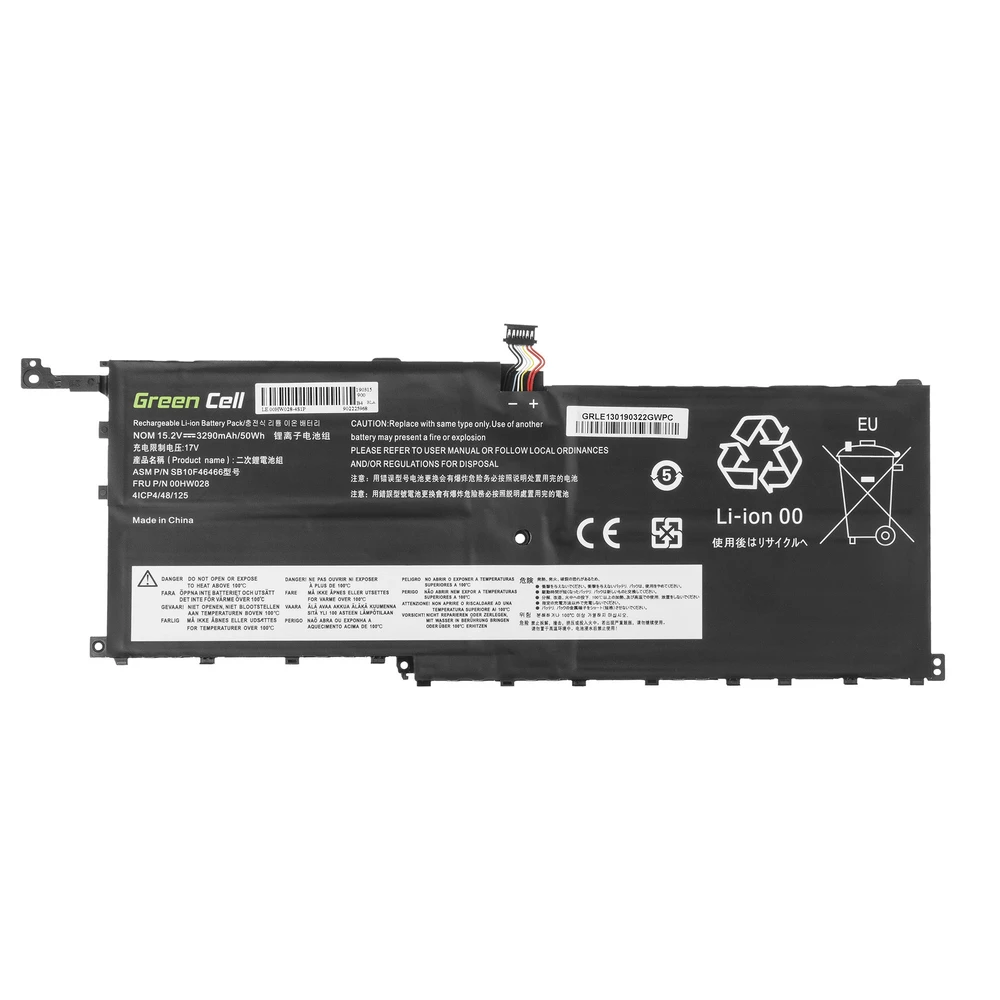 GREENCELL Baterija 00HW028, skirta Lenovo ThinkPad X1 Carbon 4th Gen Lenovo ThinkPad X1 Yoga 1st Gen. 2nd Gen.