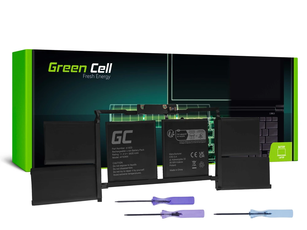 Green Cell Žalias Cell Žalias Cell baterija A1820 skirta Apple MacBook Pro 15 A1707 (2016, 2017)