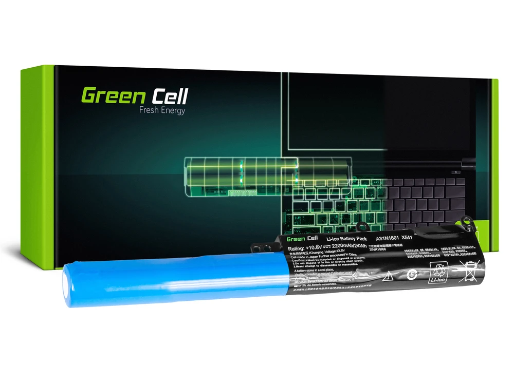 Žalias Cell GREENCELL AS94 Baterija Žalias Cell A31N1601 A31LP4Q, skirta Asus R541N R541S R541U Asus Vivobook Max
