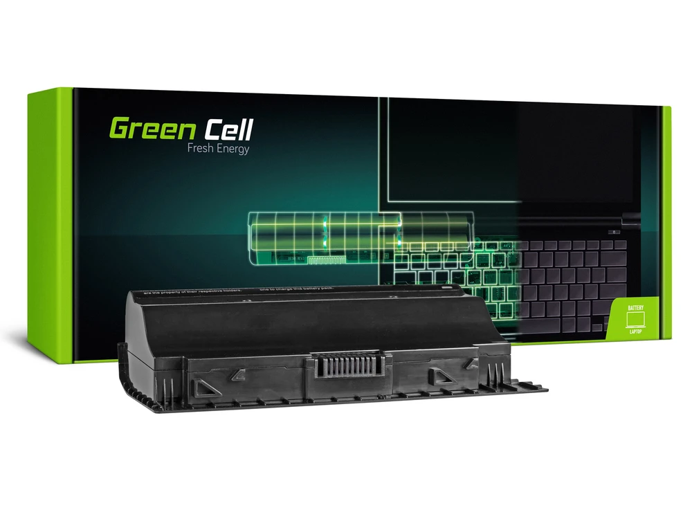 Žalias Cell Žalias Cell baterija, skirta Asus G75 G75V G75VW G75VX / 14.4V 4400mAh