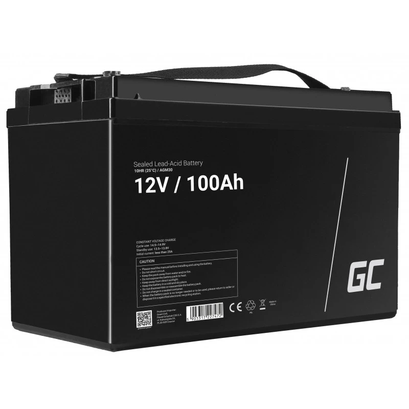 Green Cell Žalias Cell AGM Žalias Cell akumuliatorius 12V 100Ah
