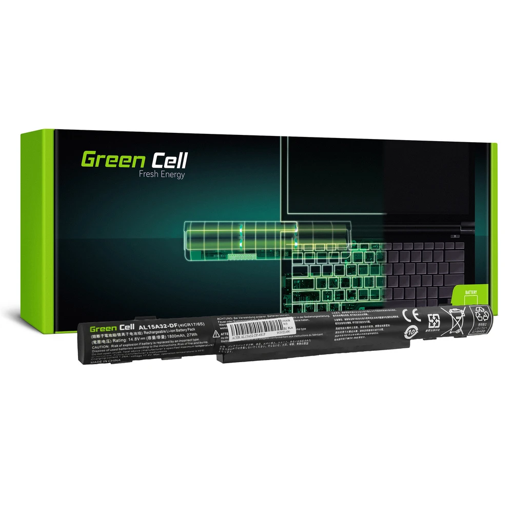 Green Cell Žalias Cell GREENCELL Baterija AL15A32, skirta Acer Aspire E5-573 E5-573G