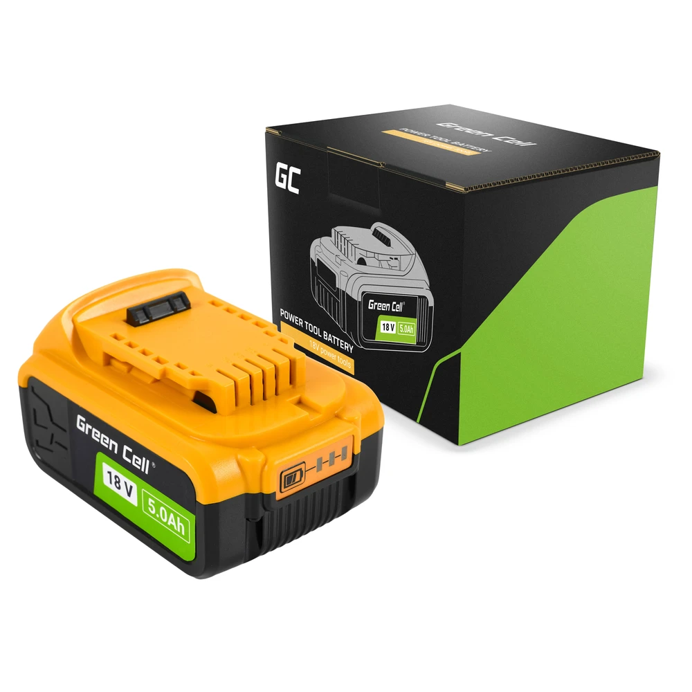 Green Cell Žalias Cell Žalias Cell baterija, skirta DeWalt XR 18V 5Ah Baterija, skirta DCB182