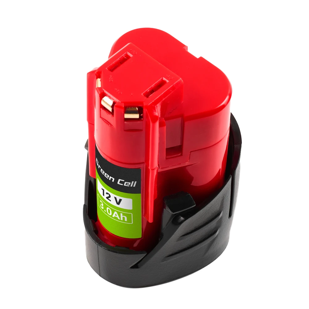 Green Cell Žalias Cell Žalias Cell baterija, skirta Milwaukee M12 12V 3Ah pakaitinė baterija M12 B3 4932451388