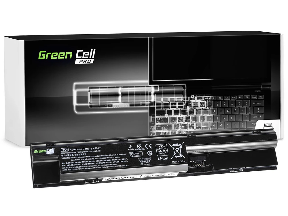 GREENCELL HP77PRO Baterija Žalias Cell PRO FP06 for HP ProBook 440 445 450 470 G0 G1, 470 G2