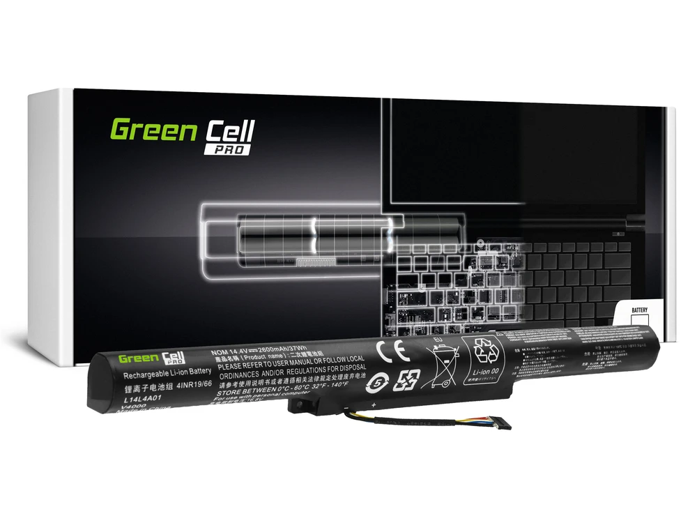 Žalias Cell PRO akumuliatorius L14L4A01, skirtas Lenovo Z51 Z51-70 IdeaPad 500-15ISK