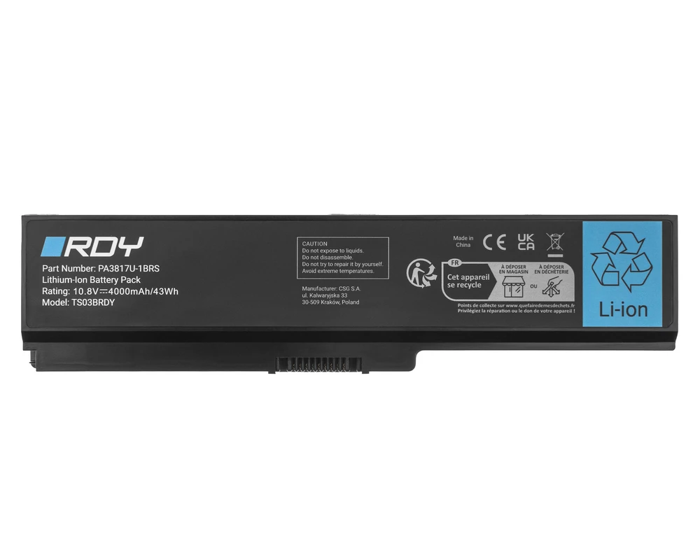 Green Cell Žalias Cell Baterija RDY PA3817U-1BRS PA3818U-1BAS į Toshiba Satellite C650 C650D C660 C660D C665 L750 L750D L755D L770 L775