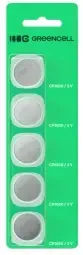 Green Cell Baterijas Žalias Cell Blister 5x Lithium Baterija CR1620