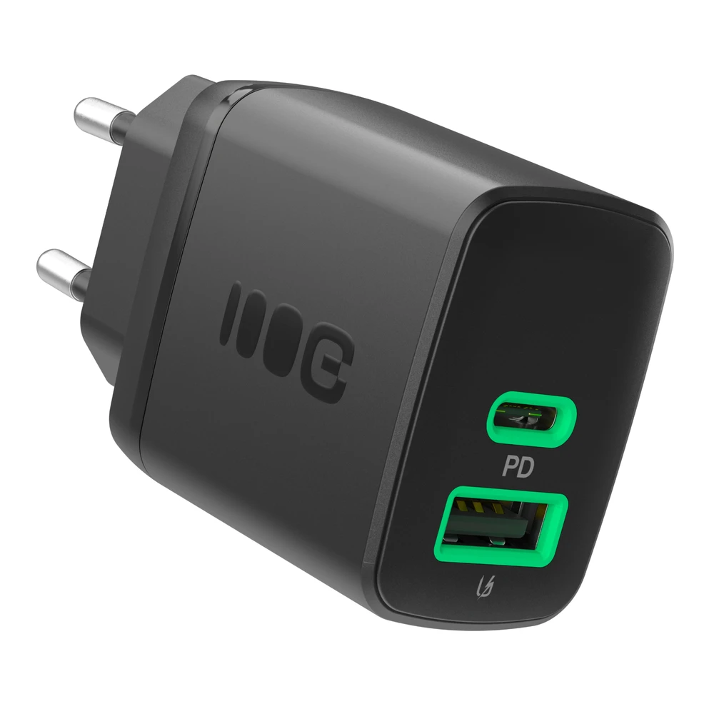 Green Cell PowerSource Duo30 įkroviklis su USB-A ir USB-C lizdais