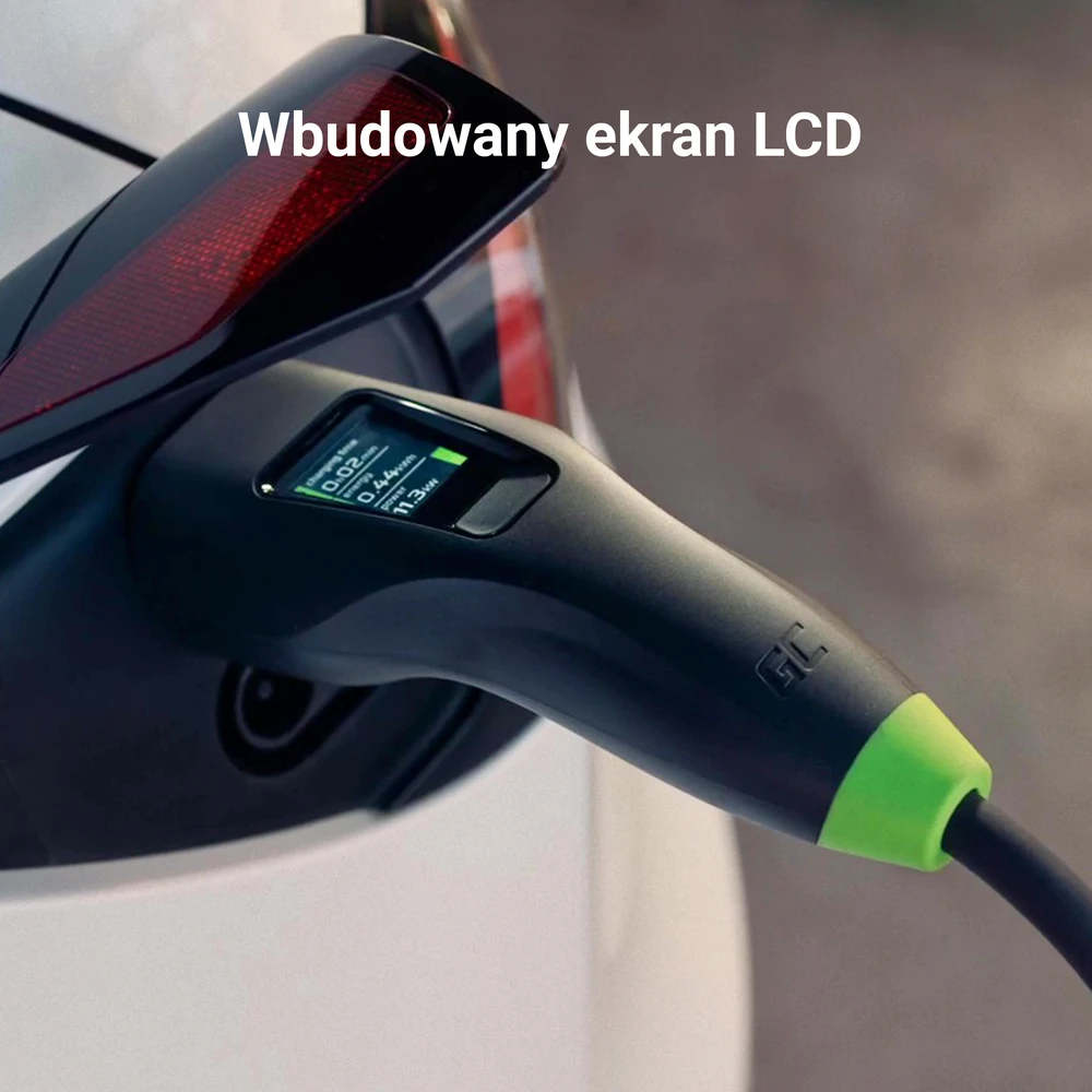 Žalias Cell type 2 - type 2, 11kW, 7m ilgio krovimo laidas su valdikliu
