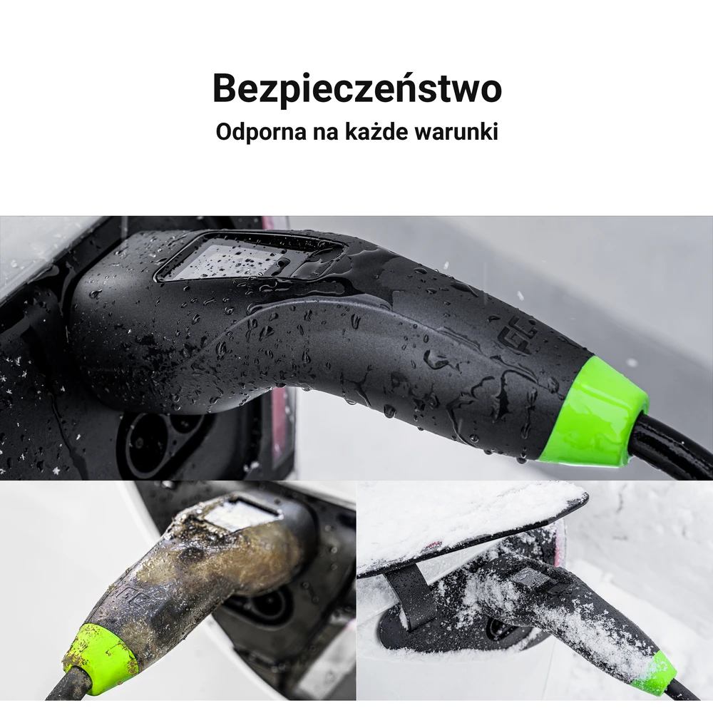 Žalias Cell type 2 - type 2, 11kW, 7m ilgio krovimo laidas su valdikliu