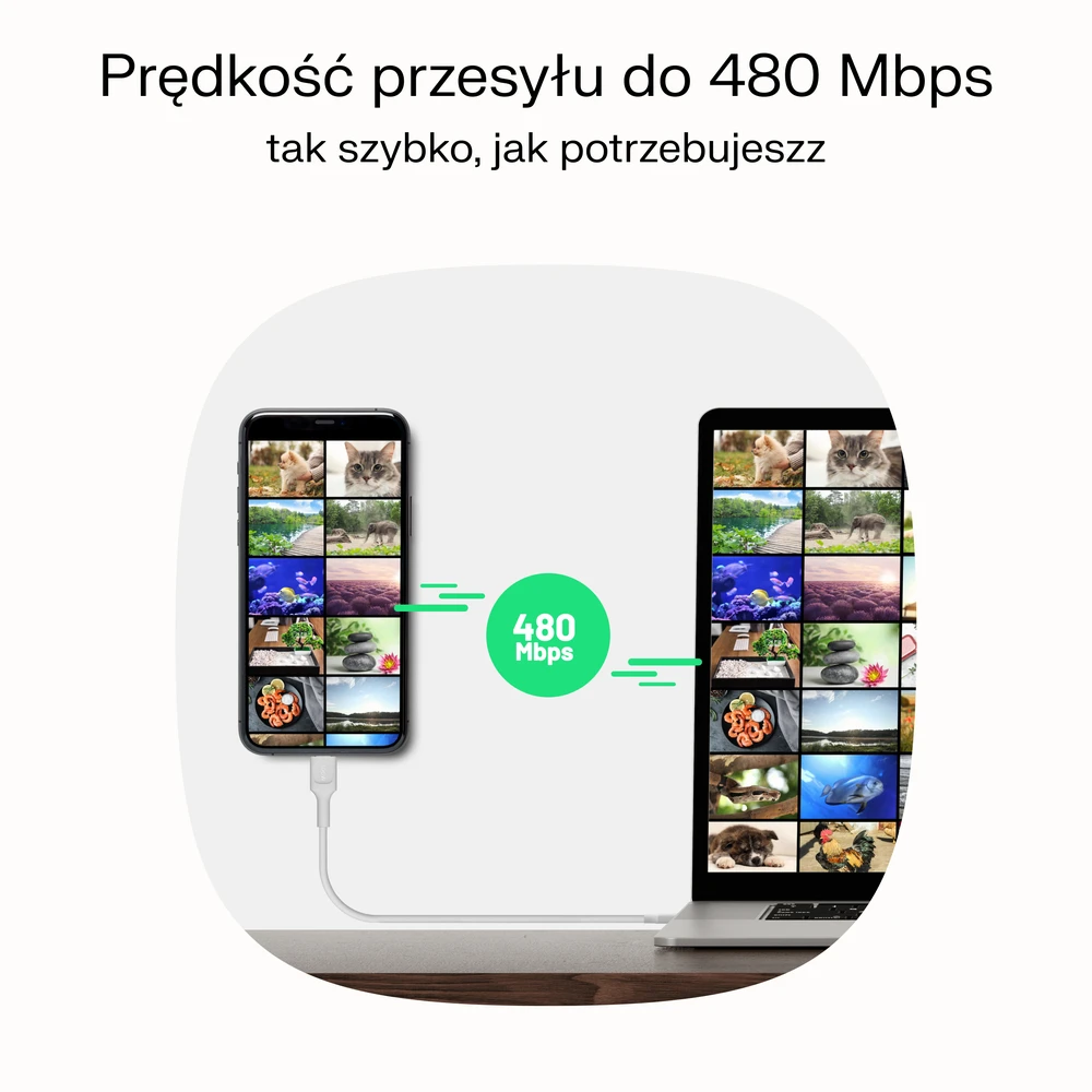 Green Cell Žalias Cell KABGC100PF120PBUSB-C laidas 1.2 m 100 W Greencell PowerFlex greito įkrovimo PD Panther juodas