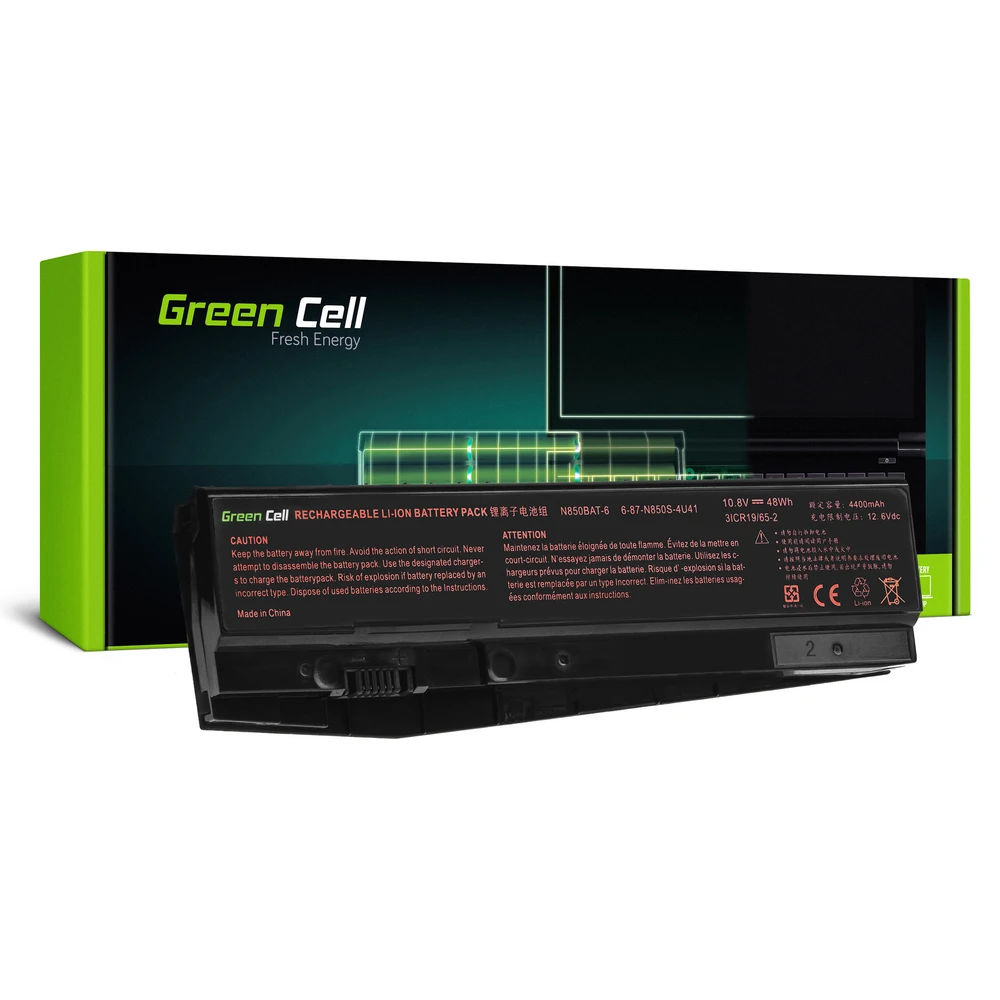Green Cell Žalias Cell GREENCELL akumuliatorius, skirtas Clevo N850-6S1P