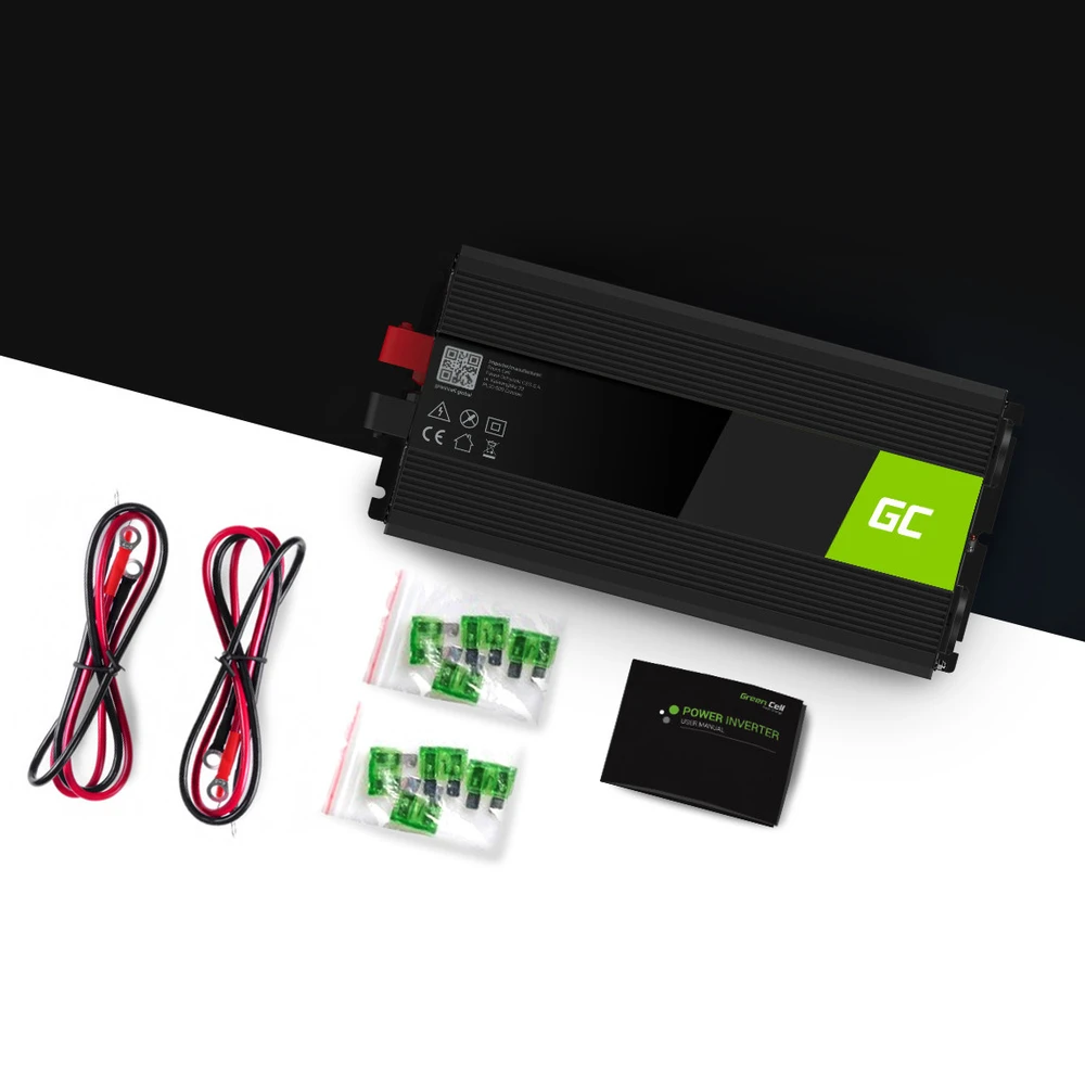 Green Cell Žalias Cell Inverteris 12V/220V 3000W/6000W Modifikuota sinusinė išėjimo įtampa Žalias Cell