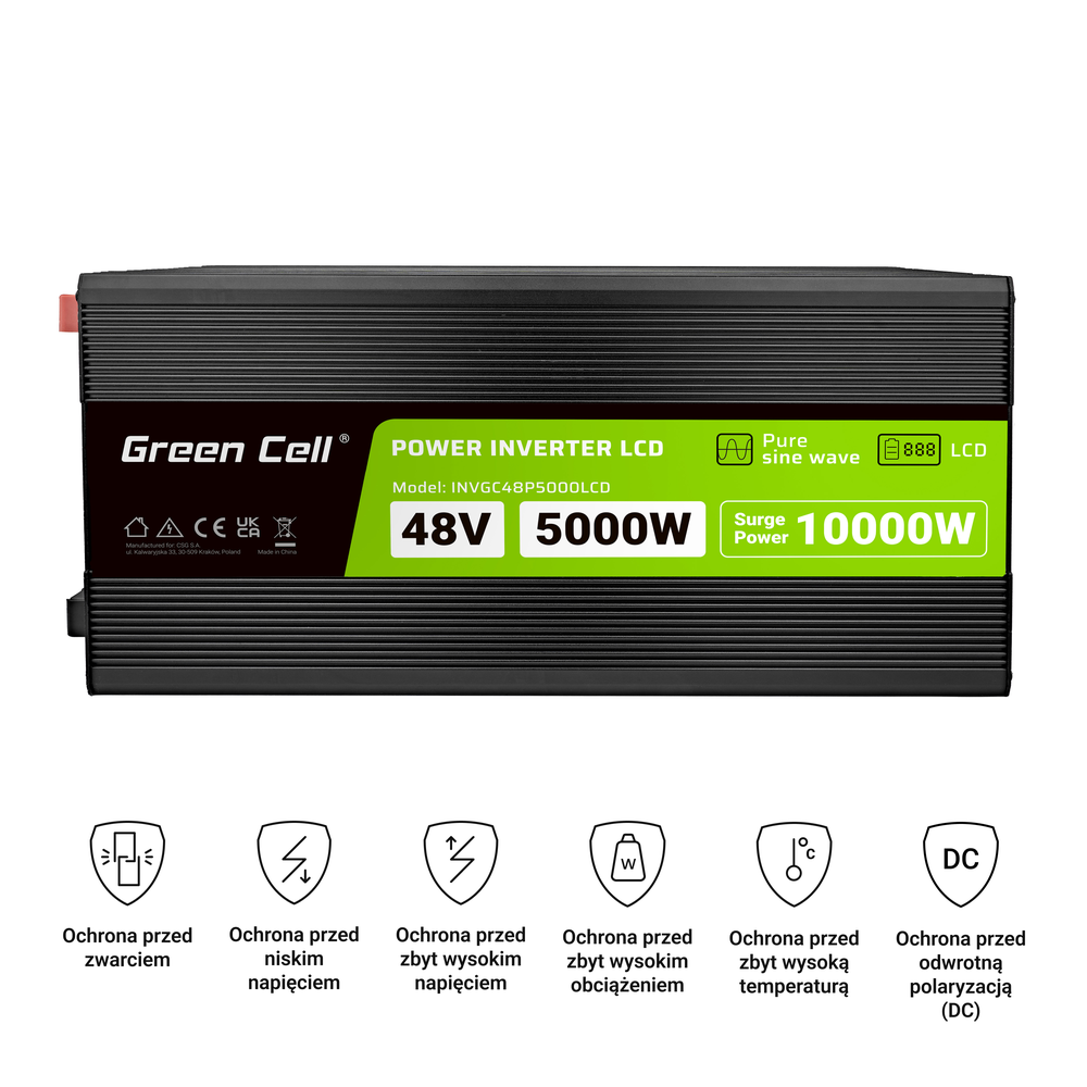 Green Cell Žalias Cell Automobilio maitinimo inverteris Žalias Cell® 12V–230V, 500W/1000W