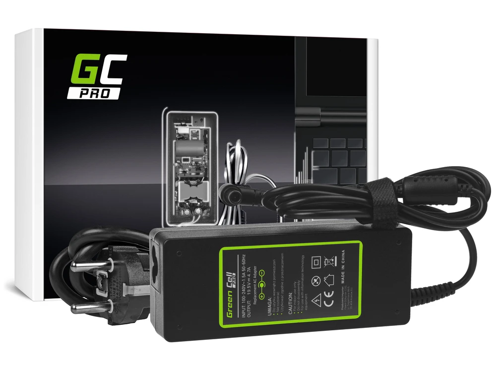 Green Cell Žalias Cell GREENCELL AD31P Žalias Cell PRO įkroviklis / kintamosios srovės adapteris, skirtas Sony 90W 19.5V 4.7A 6.0mm–4.4mm