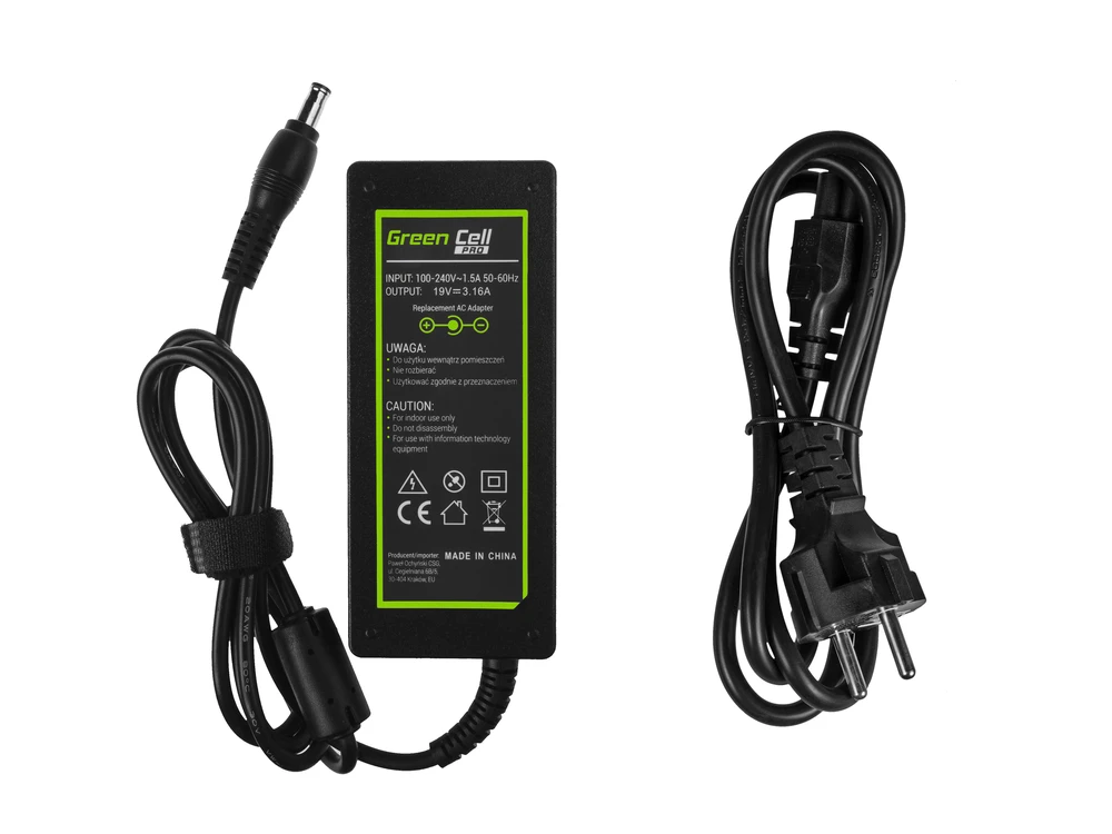 Nešiojamų kompiuterių įkroviklis Greencell AD20P PRO 60W 19V Samsung