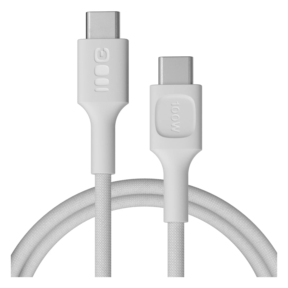 Green Cell Žalias Cell USB-C laidas 1.2 m 100 W Greencell PowerStream greito įkrovimo PD Snow Baltas